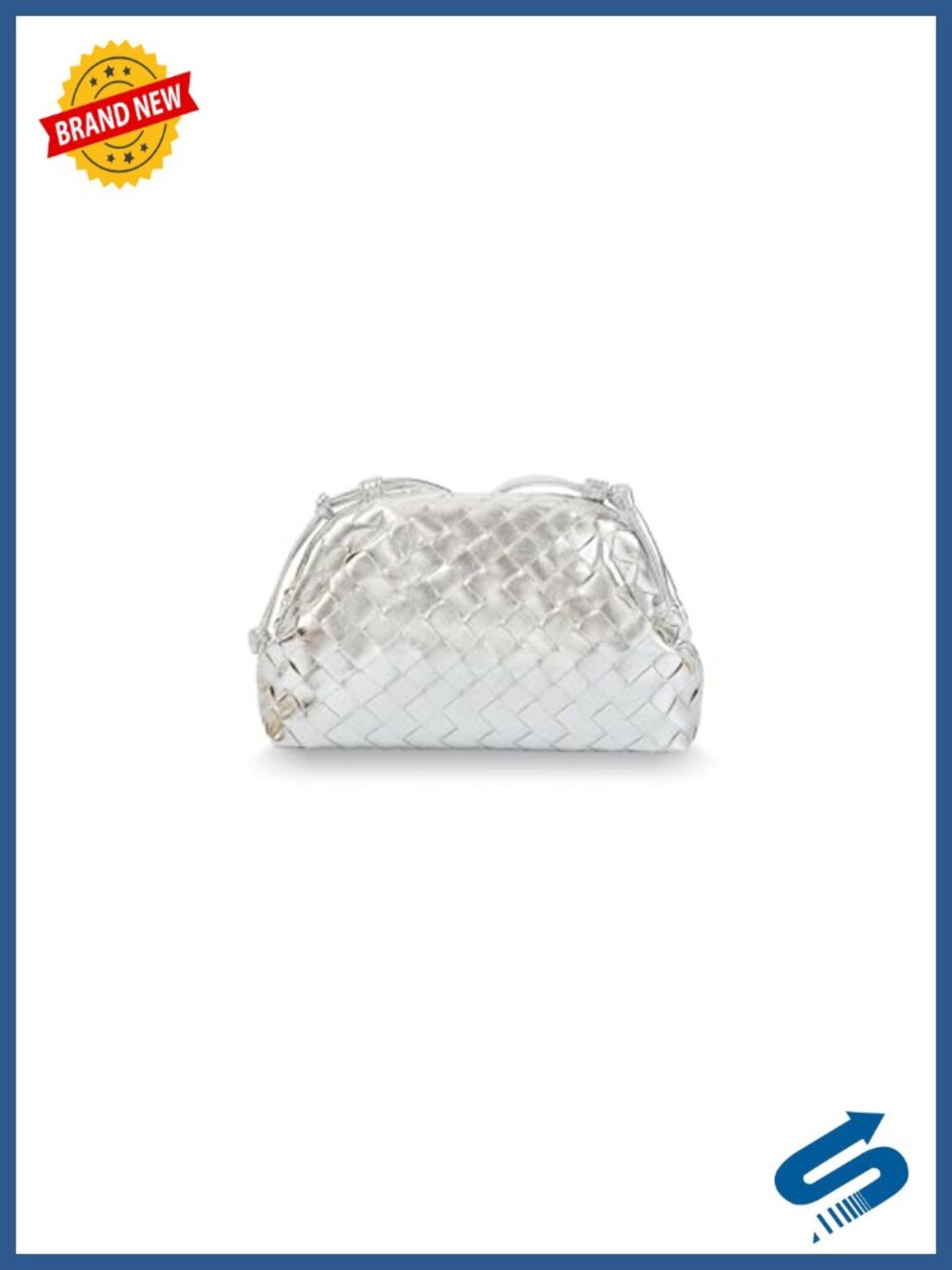 Woven Clutch Purse PU Evening Bag Pleated Dumpling Shoulder Bag